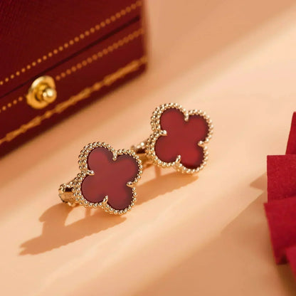 ¡®Veyra Jewelry¡¯CLOVER MEDIUM 1 MOTIFS CARNELIAN  EARRINGS