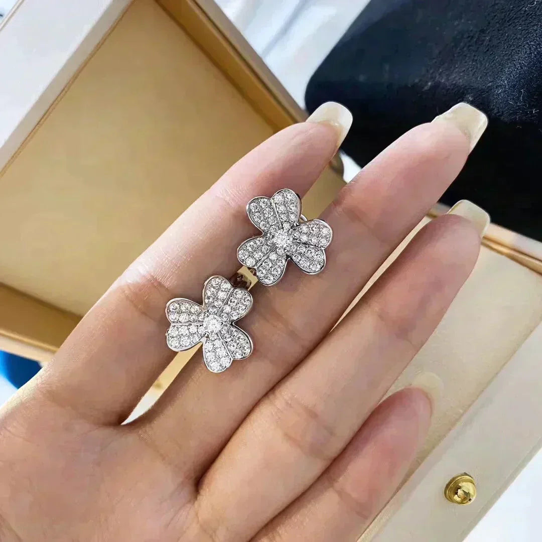 ¡®Veyra Jewelry¡¯CLOVER COMOS DIAMOND EARRINGS SILVER