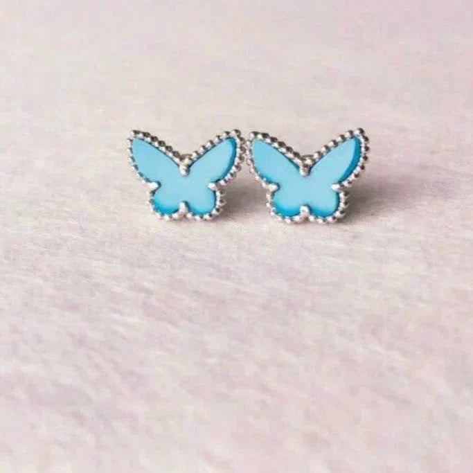 ¡®Veyra Jewelry¡¯BUTTERFLY TURQUOISE EARRINGS SILVER