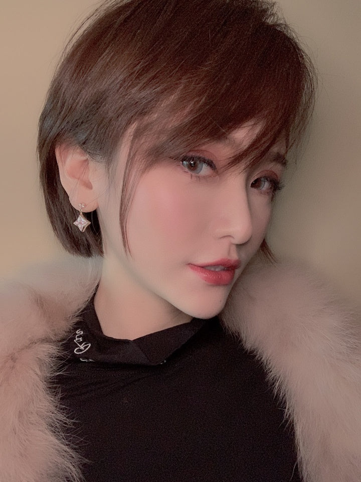 ¡®Veyra Jewelry¡¯DOUBLE STAR PINK GOLD MOP DROP EARRINGS