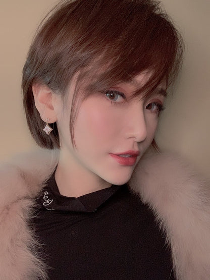 ¡®Veyra Jewelry¡¯DOUBLE STAR PINK GOLD MOP DROP EARRINGS