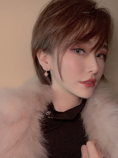 ¡®Veyra Jewelry¡¯DOUBLE STAR PINK GOLD MOP DROP EARRINGS