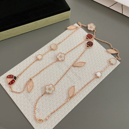 ¡®Veyra Jewelry¡¯LUCKY SPRING 15 MOTIFS ROSE GOLD NECKLACE