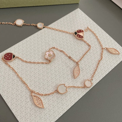 ¡®Veyra Jewelry¡¯LUCKY SPRING 15 MOTIFS ROSE GOLD NECKLACE