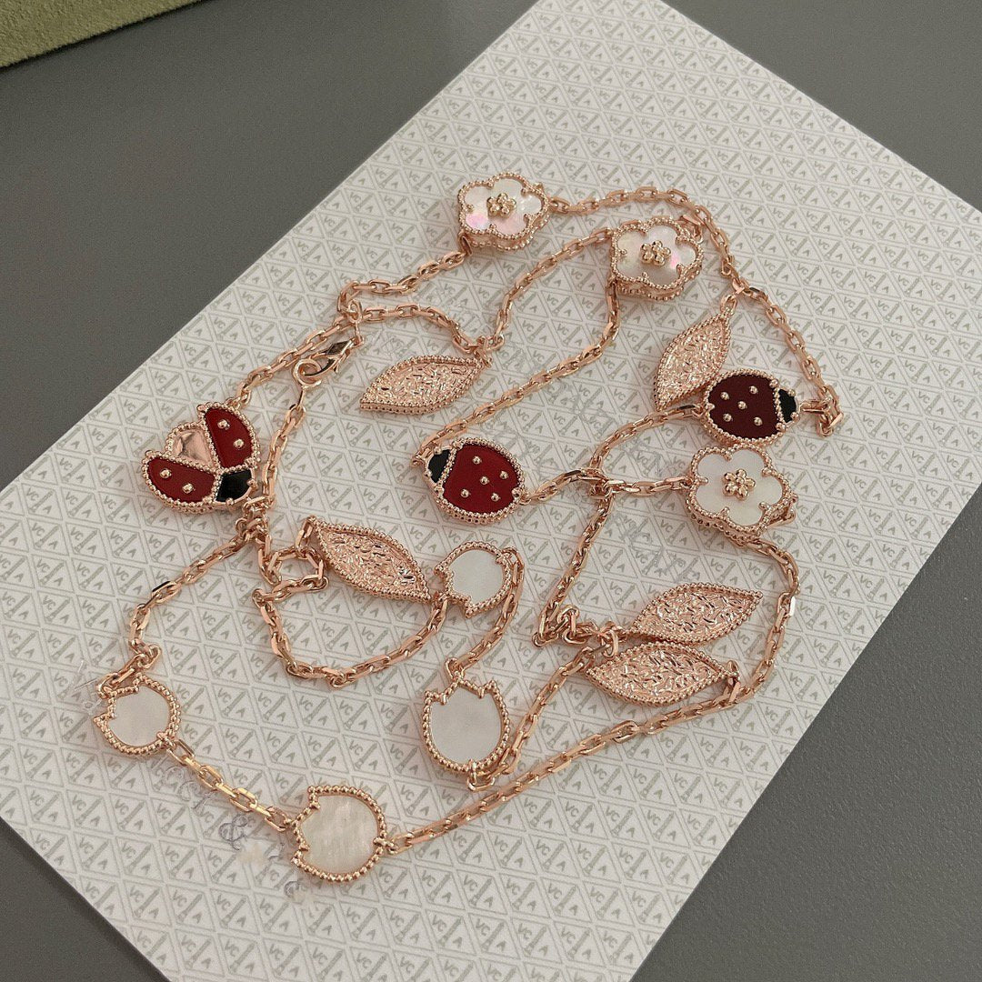 ¡®Veyra Jewelry¡¯LUCKY SPRING 15 MOTIFS ROSE GOLD NECKLACE