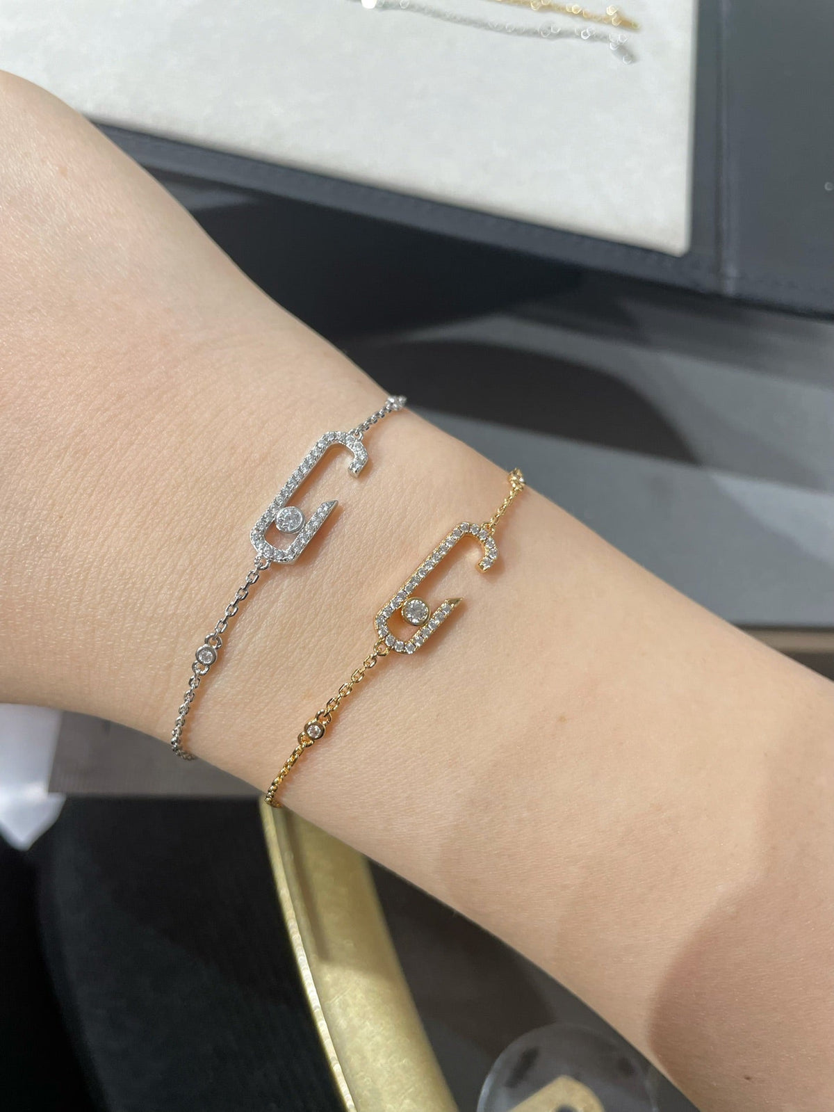 [Veyra Jewelry]BABY MOVE DIAMOND BRACELET(Adjustable length)
