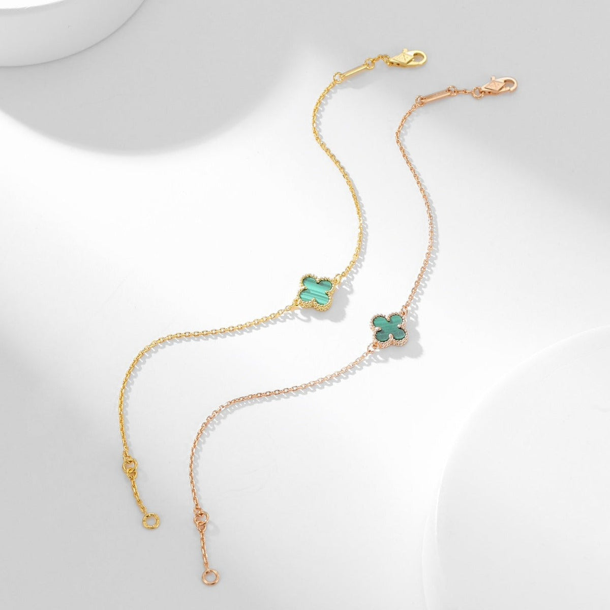 ¡®Veyra Jewelry¡¯CLOVER BRACELET MALACHITE 1 MOTIF