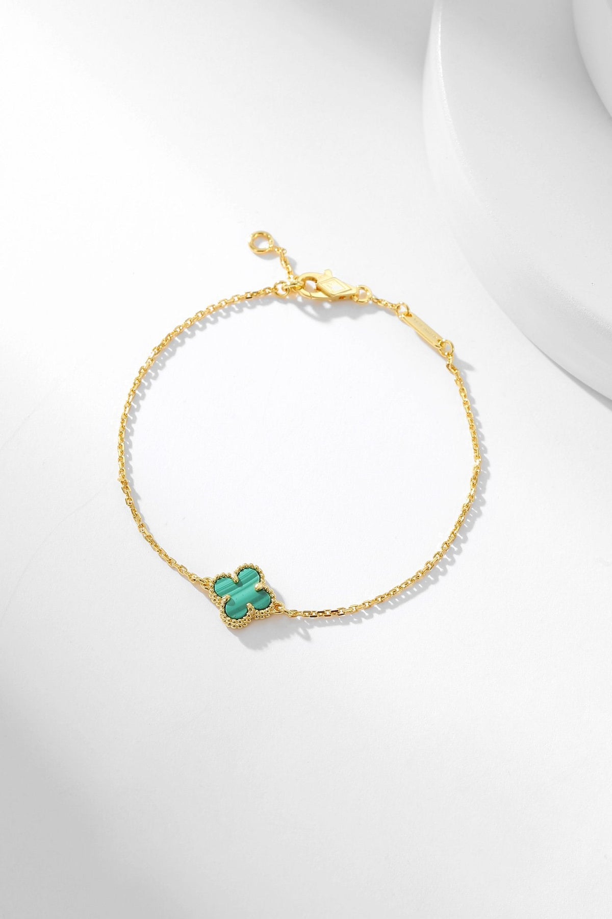 ¡®Veyra Jewelry¡¯CLOVER BRACELET MALACHITE 1 MOTIF