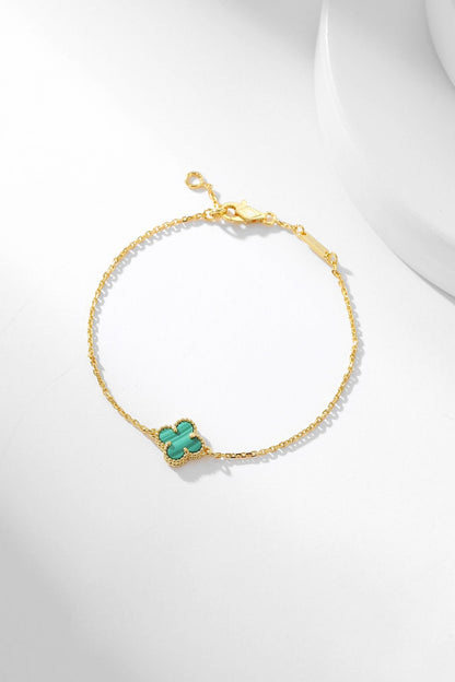 ¡®Veyra Jewelry¡¯CLOVER BRACELET MALACHITE 1 MOTIF