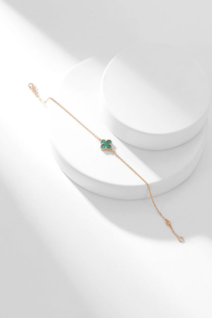 ¡®Veyra Jewelry¡¯CLOVER BRACELET MALACHITE 1 MOTIF