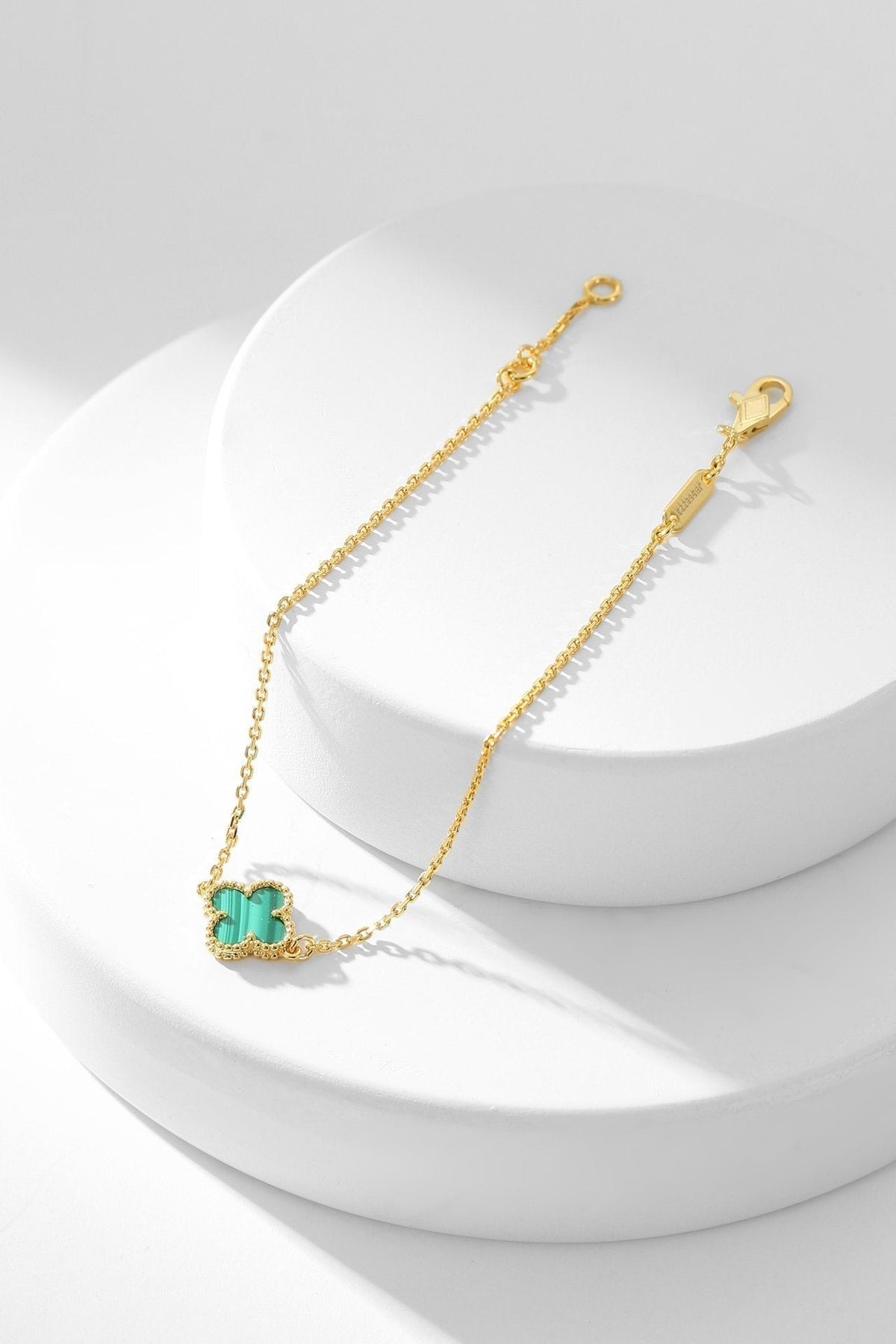 ¡®Veyra Jewelry¡¯CLOVER BRACELET MALACHITE 1 MOTIF