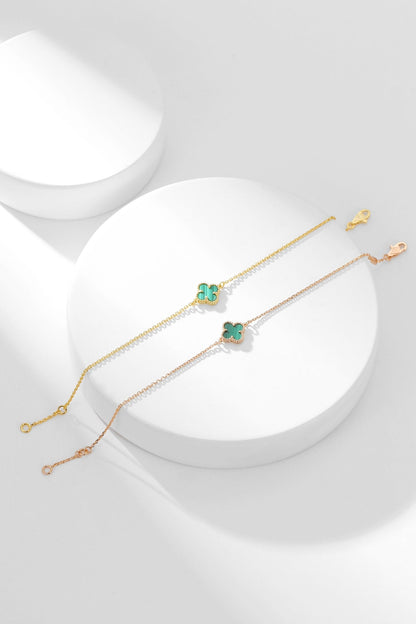 ¡®Veyra Jewelry¡¯CLOVER BRACELET MALACHITE 1 MOTIF