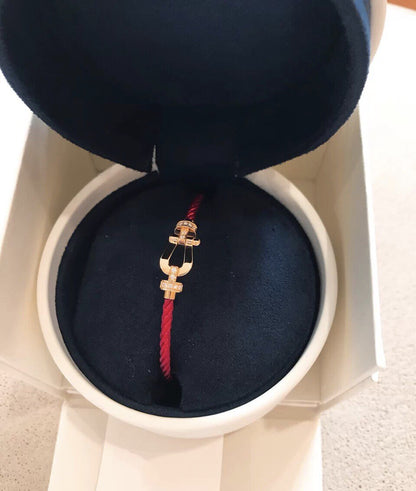 ¡®Veyra Jewelry¡¯FORCE 10 HALF DIAMOND PINK GOLD RED CORDERI LARGE AND MEDIUM MODEL