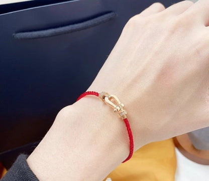 ¡®Veyra Jewelry¡¯FORCE 10 HALF DIAMOND PINK GOLD RED CORDERI LARGE AND MEDIUM MODEL