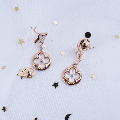 ¡®Veyra Jewelry¡¯STAR AND SUN PINK GOLD MOP DROP EARRINGS