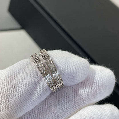 ¡®Veyra Jewelry¡¯LOVE DIAMOND SILVER HOOP EARRINGS