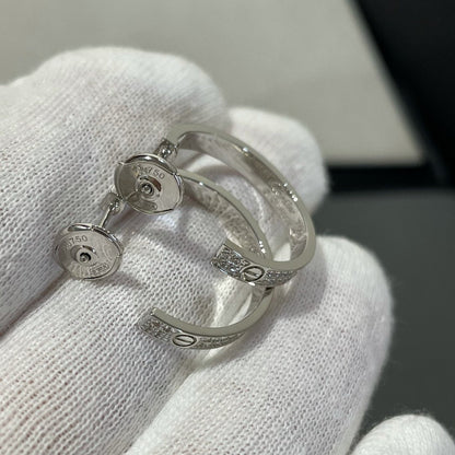 ¡®Veyra Jewelry¡¯LOVE DIAMOND SILVER HOOP EARRINGS