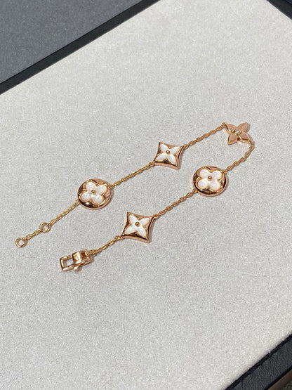 ¡®Veyra Jewelry¡¯STAR AND SUN 5 MOTIF MOP PINK GOLD BRACELET