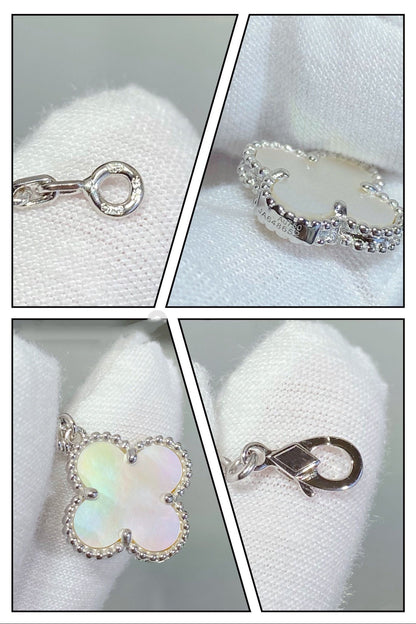 ¡®Veyra Jewelry¡¯CLOVER 5 MOTIF WHITE MOP SILVER BRACELET