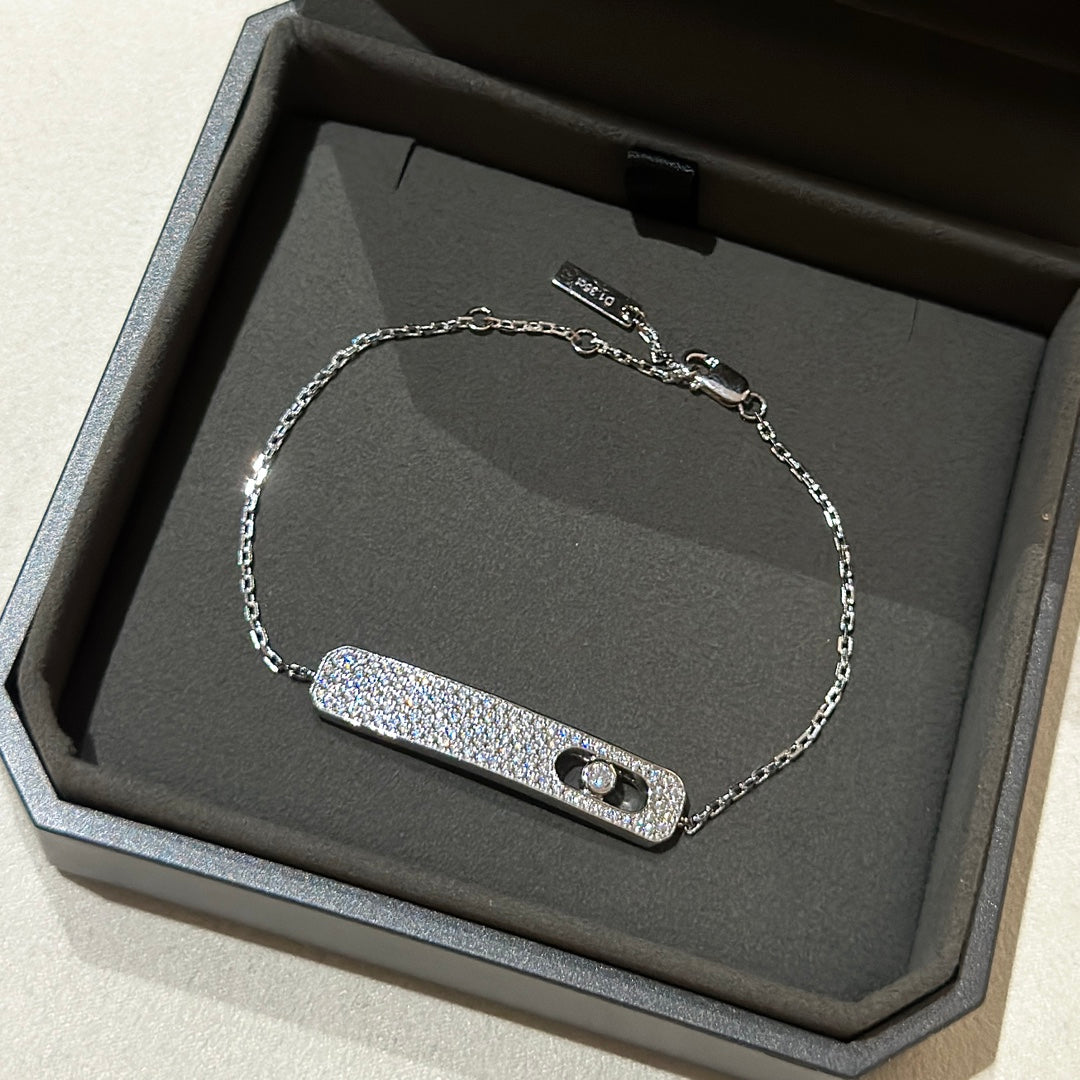 [Veyra Jewelry]MOVE CLASSIQUE DIAMOND PAVED BRACELET(Adjustable)