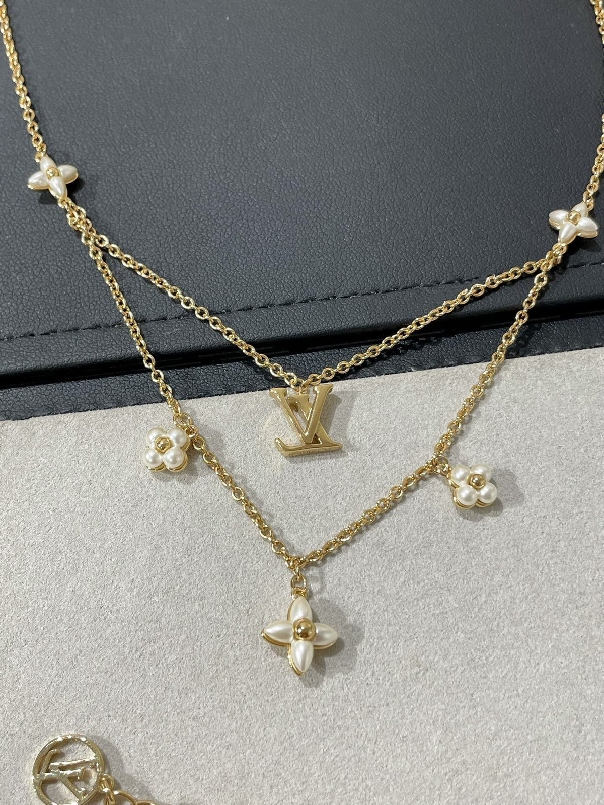 ¡®Veyra Jewelry¡¯FLOWERGRAM GOLD MOP DOUBLE ROW NECKLACE