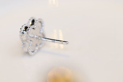 ¡®Veyra Jewelry¡¯CLOVER MINI TURQUOISE SILVER STUD EARRINGS