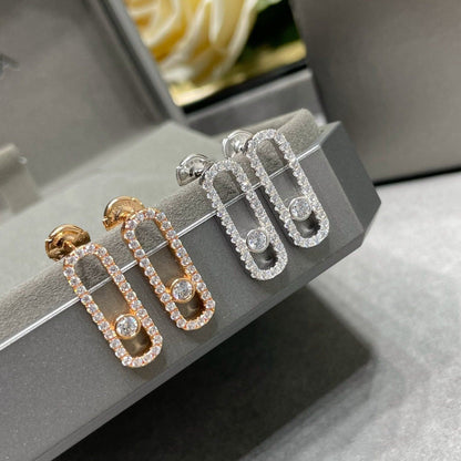 [Veyra Jewelry]MOVE UNO STUD DIAMOND PAVED EARRINGS