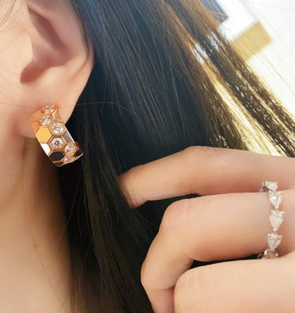 ¡®Veyra Jewelry¡¯BEE LOVE DIAMOND HOOP EARRINGS