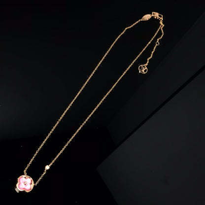 ¡®Veyra Jewelry¡¯COLOR BLOSSOM PINK MOP SUN GOLD NECKLACE