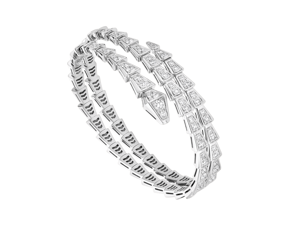 [Veyra Jewelry]SERPENTI BRACELET SILVER DIAMOND DOUBLE ROW