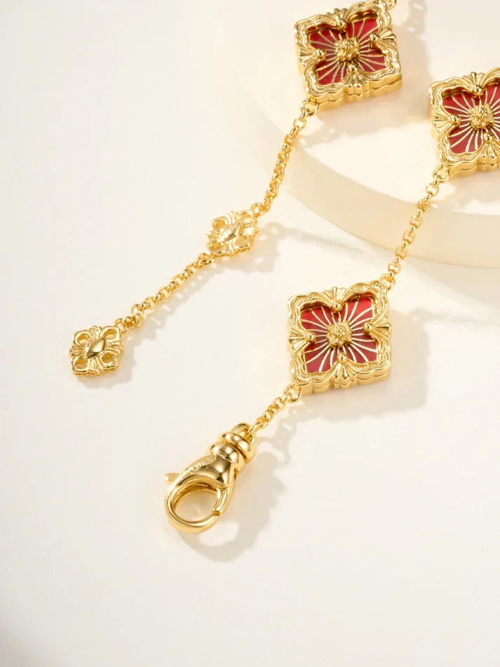 [Veyra Jewelry]B.C.L ENAMELED Five-Flower Bracelet£¨Various Colors)