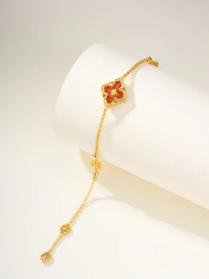 [Veyra Jewelry]B.C.L ENAMELED One-Flower Bracelet£¨Various Colors)