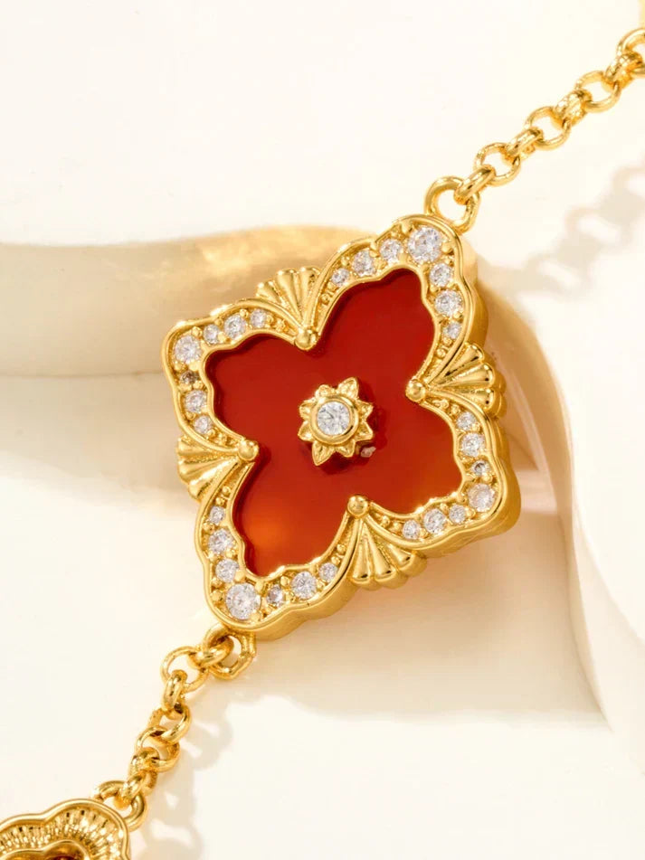 [Veyra Jewelry]B.C.L ENAMELED Five-Flower Bracelet£¨Various Colors) BIG SIZE
