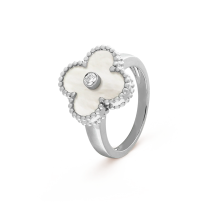 ¡®Veyra Jewelry¡¯CLOVER SILVER MOP DIAMOND RING