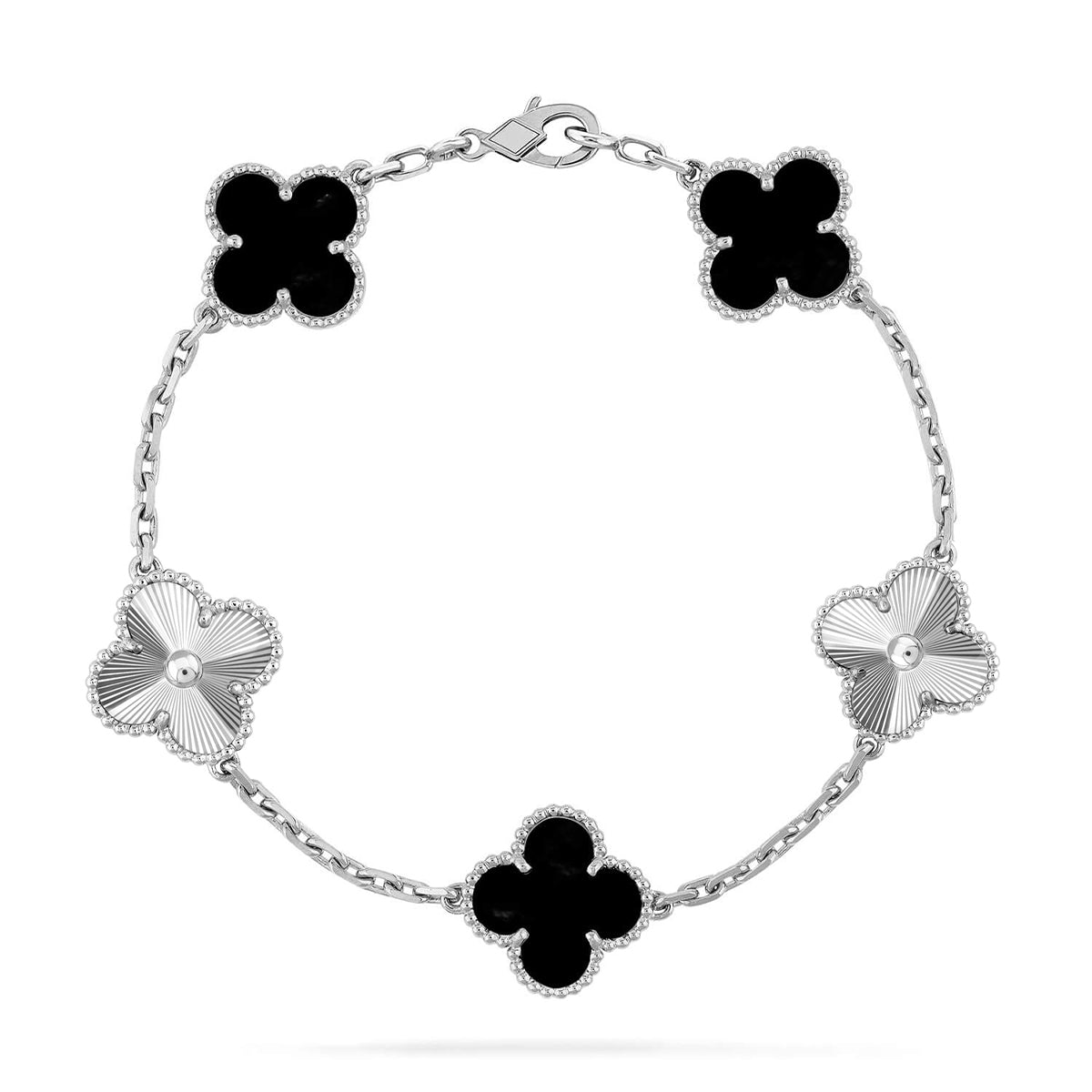 [Veyra Jewelry]New CLOVER 5 MOTIF ONYXS BRACELET COLLECTION