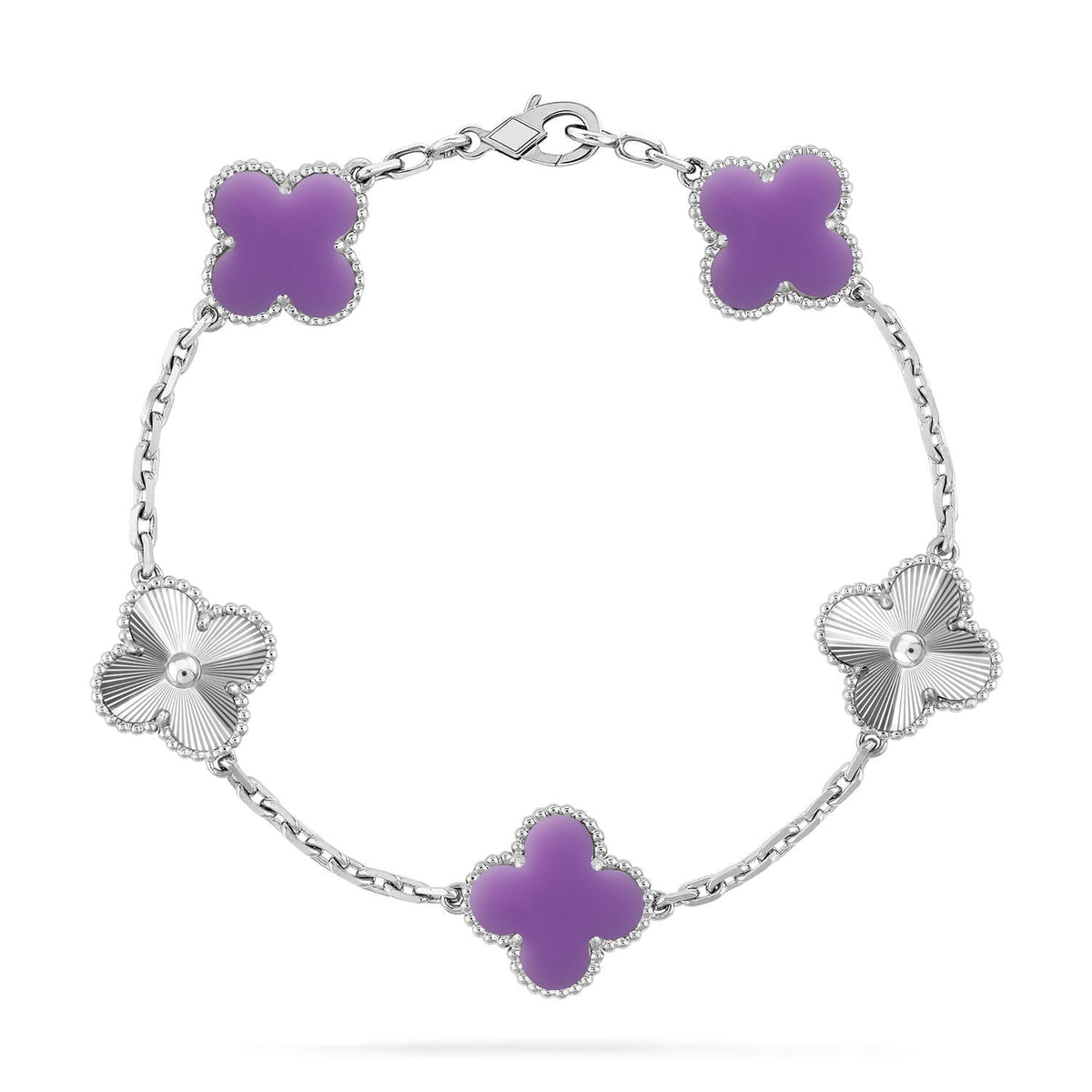 [Veyra Jewelry]New CLOVER 5 MOTIF LIGHT PURPLE BRACELET COLLECTION