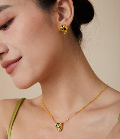 [Veyra Jewelry] CHRRTAH-PRINT STUD EARRINGS, THREE COLORS