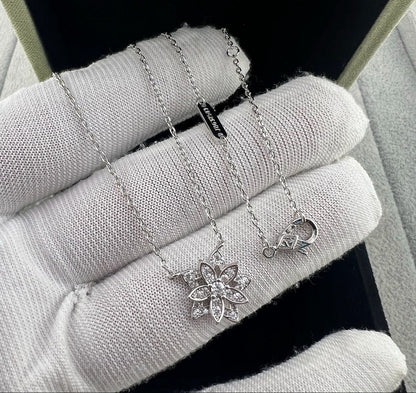 [Veyra Jewelry] Full Diamond Hollow Lotus Necklace Set