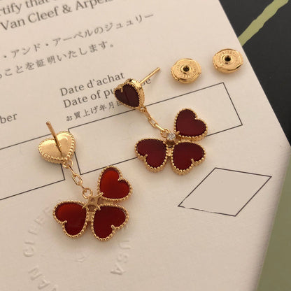 [Veyra Jewelry] Gold-tone Red Heart Pendant