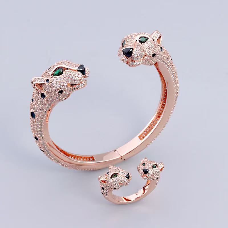 [Veyra Jewelry] Full Diamond Panther Bangle & Ring