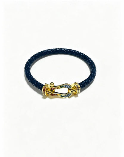 ¡®Veyra Jewelry2026 New Horseshoe Buckle Leather Couple Bracelet