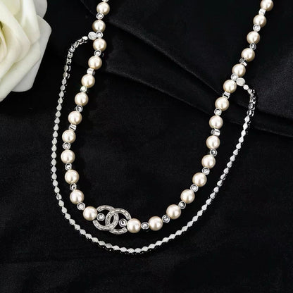[Veyra Jewelry]Double C Pearl Waist Chain