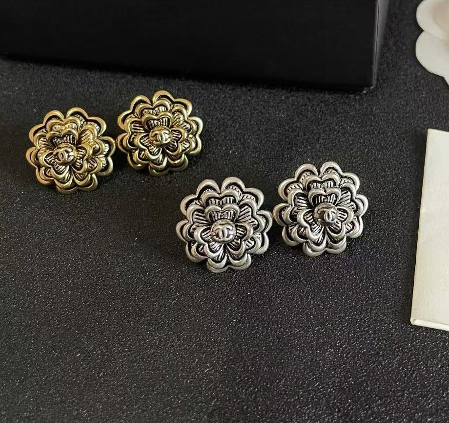 [Veyra Jewelry]Vintage Camellia Earrings