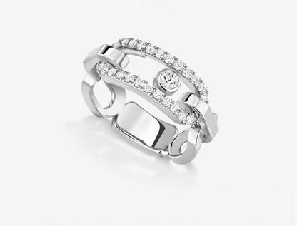 [Veyra Jewelry]Sliding Single Diamond Ring