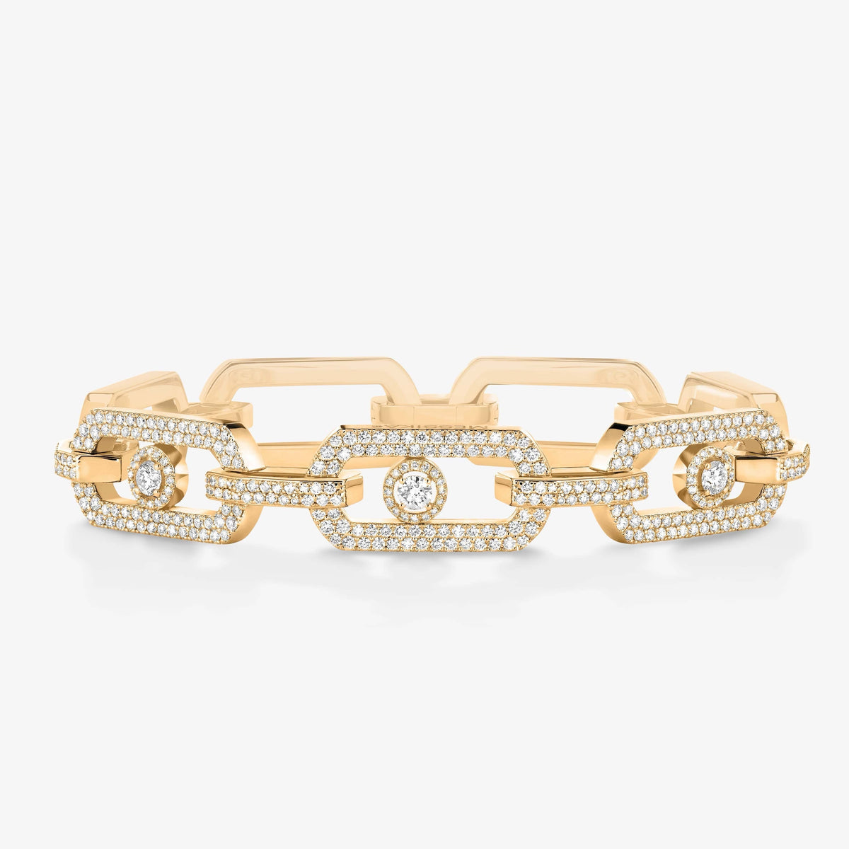 [Veyra Jewelry]Large Full Diamond Unisex Sliding Bracelet with Moissanite