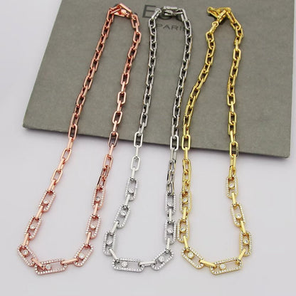 [Veyra Jewelry]Move Link Pave Diamond Necklace