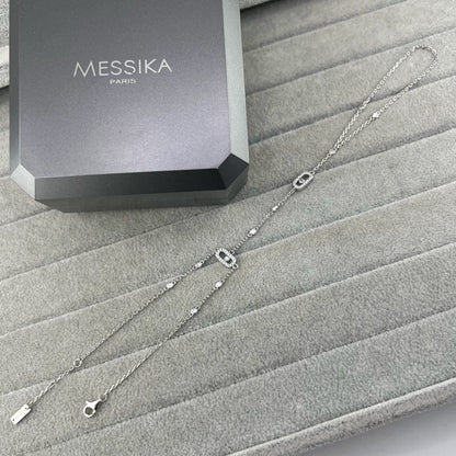 [Veyra Jewelry] Flexible Arm Chain Bracelet with Sliding Diamonds