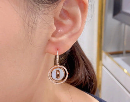 [Veyra Jewelry]Lucky Move Mother‑of‑Pearl Earrings