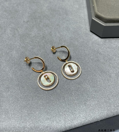 [Veyra Jewelry]Lucky Move Mother‑of‑Pearl Earrings