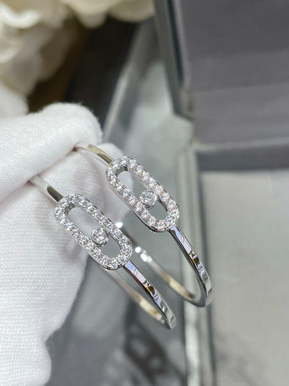 [Veyra Jewelry]Move Sliding‑Diamond Hoop Earrings